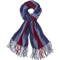 Atlas for Men Men's Striped Knitted Scarf in Blue