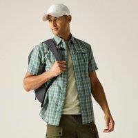 Regatta Men's Mindano Short Sleeved Check Shirt in Bottle Green | Size: Large