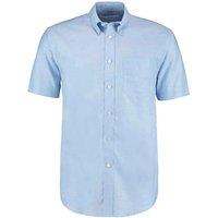 Kustom Kit Men's Workwear Oxford Classic Short-Sleeved Shirt in Light Blue | Size: 15.5 in