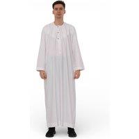 Infinity Leather Men's Eid Moroccan Jubba Robe Djellaba Ramadan Eid Thobe - HM11 in White | Size: 58L