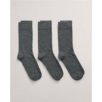 Gant Men's Soft Cotton 3 Pack Sock Charcoal | Size: 42
