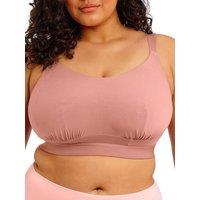 Elomi Women's Downtime Non-Wired Bralette in Pink | Size: 36H/HH