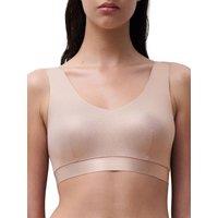 Chantelle Women's SoftStretch V-Neck Padded Crop Top in Beige | Size: 16-18
