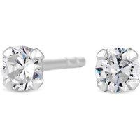 Simply Silver Women's Sterling Silver 925 with Cubic Zirconia 3mm Brilliant Round Stud Earrings