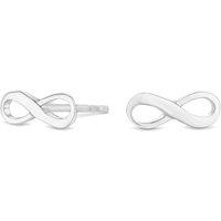 Simply Silver Women's Sterling Silver 925 Mini Infinity Stud Earrings