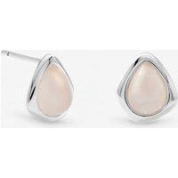 Inicio Women's Sterling Silver Plated Rose Polished Stud Earrings