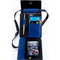 mysmartbuy Women's Cross-Body Leather Slimline Travel Bag Organiser Passport Holder in Black