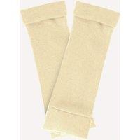 Turtle Doves Women's Cashmere Fingerless Gloves in Lemon