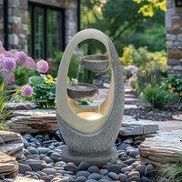 Charles Bentley Loire Cascading Water Feature - Mains Powered in Grey