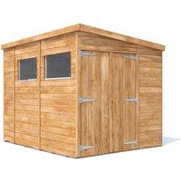 Dunster House Wooden Shed 1.8m x 3m (6' x 10') 15mm Window Pent - Overlord Modular in Brown