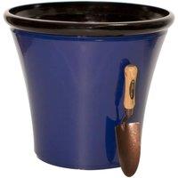 Primrose Cone Outdoor Garden Glazed Ceramic Planter Pacific Blue Plant Pot 55cm in Cobalt
