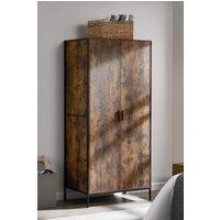 Home Discount Vida Designs Brooklyn 2 Door Wardrobe Storage Bedroom Furniture 1800 x 830 x 520 mm in Dark Brown