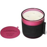 French Connection Leather Effect Candle Dark Rum & Rose 1.46kg Four Wick