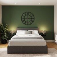 GFW Side Lift Ottoman Storage Bed in Grey | Size: Double