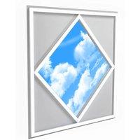 ENER-J Diamond Sky Cloud LED Ceiling Panel 60x60cm White | Size: 60x60 cm