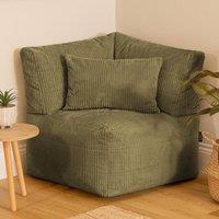 icon Noa Modular Bean Bag Corner Chair, Jumbo Cord, Sage Green