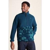 TOG24 Men's 'Ryle' Microfleece Zip Neck in Blue | Size: Medium