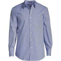 Lands' End Men's Non-iron Pinpoint Shirt, Traditional Fit in Royal | Size: 17.5 neck/34 sleeve
