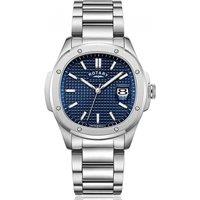 Rotary Men's GB05575-05 Apex 100 40mm Quartz Watch in Silver