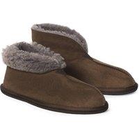 Celtic & Co Men's British Shearling Bootee Slippers in Brown | Size: 11