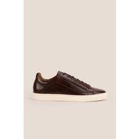 Oswin Hyde Men's Hayes Lace Up Trainers in Brown | Size: 12