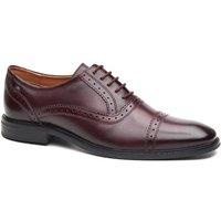 Base London Men's Ascot Toe Cap Oxford Shoe in Wine | Size: 9