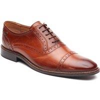 Base London Men's Ascot Toe Cap Oxford Shoe in Tan | Size: 10