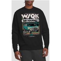 Stranger Things Wsqk The Squawk Retro Sweatshirt, Black | Size: Large