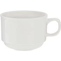 Orsina Embossed White Ceramic Cup, Stylish Patterned Hot Drink Mug, Durable Stoneware Tea or Coffee Cup, Modern Cup