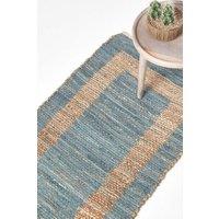 Homescapes Veranda Grey & Nude Hemp Chindi Hall Runner, 66 x 200 cm | Size: 66 cm x 200 cm