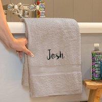 Duncan Stewart Personalised Luxury Cotton Bath Towel in Silver