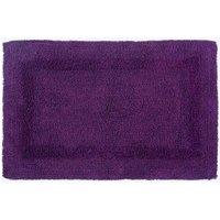 Homescapes Luxury Bath Mat Reversible 100% Cotton 1600GSM, 50 x 80cm, Extra Soft in Purple | Size: 50 x 80 cm