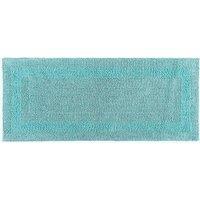 Homescapes Luxury Round Bath Mat Reversible 100% Cotton 1600GSM, 80cm, Quick Dry in Aqua