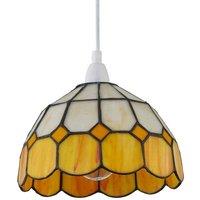 First Choice Lighting Oxford - Amber Tiffany Easy Fit Pendant Shade