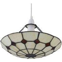 First Choice Lighting Torbay - Tiffany Cream Uplight Easy Fit Pendant Shade