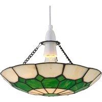 First Choice Lighting Totnes - Tiffany Green Uplight Easy Fit Pendant Shade
