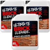 ProKleen Ultimate Brick Cleaner 3 x 5L Concentrated Formula Covers 120m2 in Clear