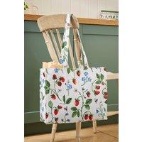 Ulster Weavers 'Strawberry Patch' Strawberry Print PVC Shoulder Bag in Cream