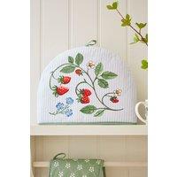 Ulster Weavers 'Strawberry Patch' Strawberry Print 100% Cotton Tea Cosy in Green