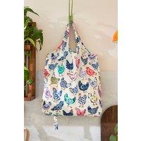 Ulster Weavers 'Chick Chicken' Chicken Print Polyester Packable Bag in Cream