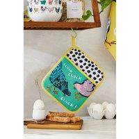 Ulster Weavers 'Chick Chicken' Chicken Print 100% Cotton Pot Mitt in Yellow