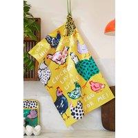 Ulster Weavers 'Chick Chicken' Chicken Print 100% Cotton Tea Towel in Yellow
