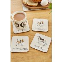 Ulster Weavers 'Country Dogs' Dogs Print Printed MDF Coasters (4 Pack) in White