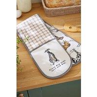 Ulster Weavers 'Country Dogs' Dogs Print 100% Cotton Double Oven Glove in Brown