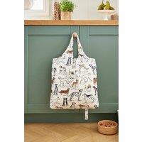 Ulster Weavers 'Country Dogs' Dogs Print Polyester Packable Bag in Off-White