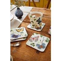 Ulster Weavers 'Butterfly Grove' Butterfly Print Printed MDF Coasters (4 Pack) in Blue