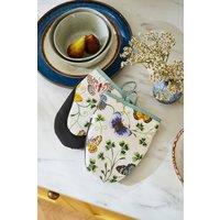 Ulster Weavers 'Butterfly Grove' Butterfly Print 100% Cotton Pair of Microwave Mitts in Blue