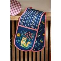 Ulster Weavers 'Marmalade Meadow' Playful Cat Print 100% Cotton Double Oven Glove in Navy