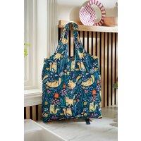 Ulster Weavers 'Marmalade Meadow' Playful Cat Print Polyester Packable Bag in Navy
