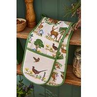 Ulster Weavers 'Thistlewood' Highland Inspired Print 100% Cotton Double Oven Glove in Cream